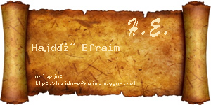 Hajdú Efraim névjegykártya